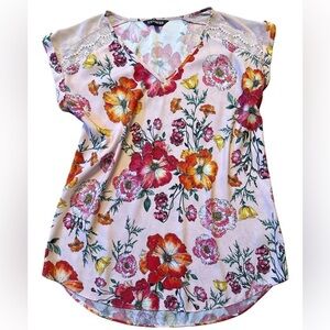 Express pink Floral Blouse